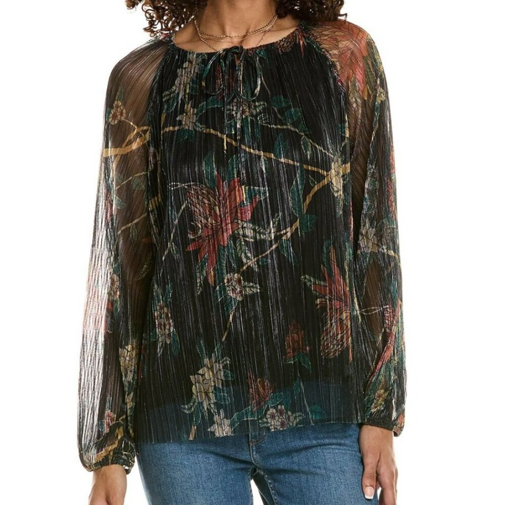 Johnny Was Evelina Metallic Blouse